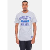 Camiseta Nba Club Charlotte Hornets Cinza Mescla