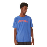 Camiseta Nba Estampada Philadelphia 76ers Azul