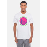 Camiseta Nba Neon Colors Golden State Warriors Branca