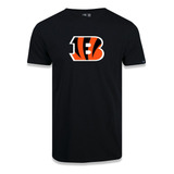 Camiseta New Era Cincinnati Bengals Logo Time Nfl Preto