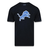 Camiseta New Era Detroit Lions Logo Time Nfl Preto