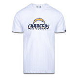 Camiseta New Era Los Angeles Chargers Logo Time Nfl Branco