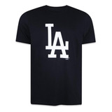 Camiseta New Era Los Angeles Dodgers Mlb Big Logo Preto