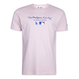 Camiseta New Era Los Angeles Dodgers Mlb Golf Culture Rosa