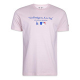 Camiseta New Era Los Angeles Dodgers Mlb Golf Culture Rosa