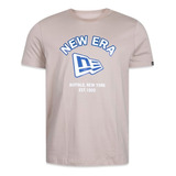 Camiseta New Era Manga Curta Regular All Core Marrom Claro