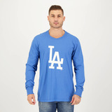 Camiseta New Era Mlb Los Angeles Dodgers Manga Longa Azul