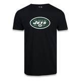 Camiseta New Era New York Jets Logo Time Nfl Preto