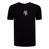 Camiseta New Era New York Yankees Logo Frontal Preta