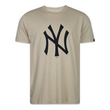 Camiseta New Era New York Yankees Logo Mlb Kaki
