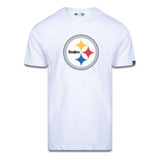 Camiseta New Era Pittsburgh Steelers Logo Time Nfl Branco
