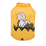 Camiseta P/ Cães Snoopy Amarela Sleeping - Amarelo, Tam:g