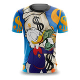 Camiseta Pato Donald Dinheiro Ostentação Mandrake Dry