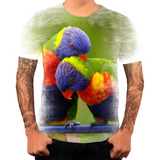 Camiseta Personaliz Pássaro Papagaio Loro Lorio Arco Iris 05