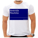 Camiseta Placa Avenida Paulista São Paulo Rua Sp Balada L18
