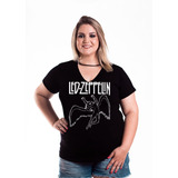 Camiseta Plus Size Led Zeppelin Feminina