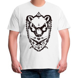 Camiseta Plus Size Masculina Brasão Urso