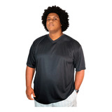 Camiseta Plus Size Masculino Gola V Camisa Básica Dry-fit
