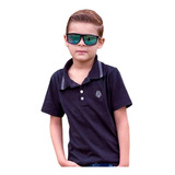 Camiseta Polo Infantil Manga Curta Para Meninos Verão 