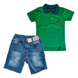 Camiseta Polo Infantil  + Shorts