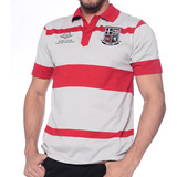 Camiseta Polo Masculina Casual Manga Curta Com Patch