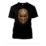 Camiseta Premium 100% Algodão Estampa Máscara Africana