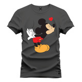 Camiseta Premium Estampada Mickey Beijinho