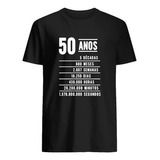 Camiseta Presente Aniversário 50 Anos Camisa