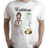 Camiseta Profissão Esteticista - Modelo Feminino