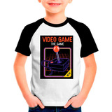 Camiseta Raglan Atari Games Jogos Camisa Infantil