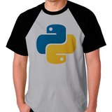 Camiseta Raglan Camisa Blusa Python Linguagem De Programação
