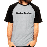 Camiseta Raglan Design Gráfico Faculdade Curso