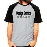 Camiseta Raglan Design Graphic Faculdade Curso