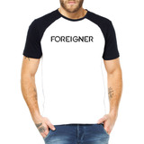 Camiseta Raglan Foreigner 100% Poliéster