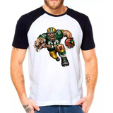 Camiseta Raglan Green Bay Packers Blusa Camisa Moleton Mod02