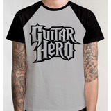 Camiseta Raglan Guitar Hero Blusa Camisa