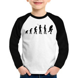 Camiseta Raglan Infantil Futebol Americano Evolução