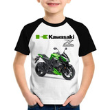 Camiseta Raglan Infantil Moto Kawasaki Z