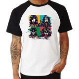 Camiseta Raglan Kiss Coleção Rock Modelo 6