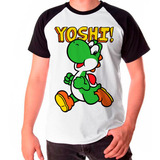 Camiseta Raglan Nintendo Super Mario Yoshi