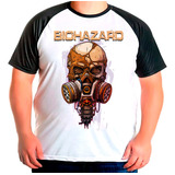 Camiseta Raglan Plus Size Rock Banda Biohazard (art1)