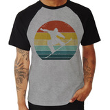 Camiseta Raglan Snowboard Retro Snowboarding