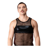 Camiseta Regata Arrastão Masculina Metal Black Gay Lgbt