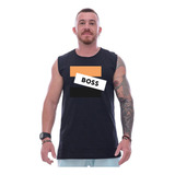 Camiseta Regata Boss Internacional Lançamento Em Algodão