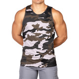 Camiseta Regata Masculina Camuflada Choque Black Use Tático