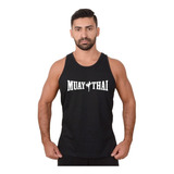 Camiseta Regata Masculina Com Estampa Muay Thai Personalizad