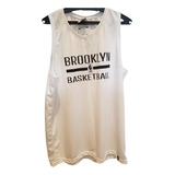 Camiseta Regata Nba Brooklyn Nets Tam G Original Cor Branca