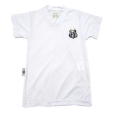 Camiseta Santos Infantil Camisa Branca Meninos