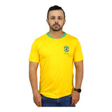Camiseta Seleção Brasileira Manga Curta Camisa Blusa Brasil
