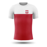 Camiseta Seleção Polonesa Polônia Bandeira Copa